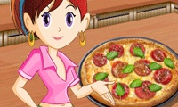 Cuisiner une pizza avec Sara